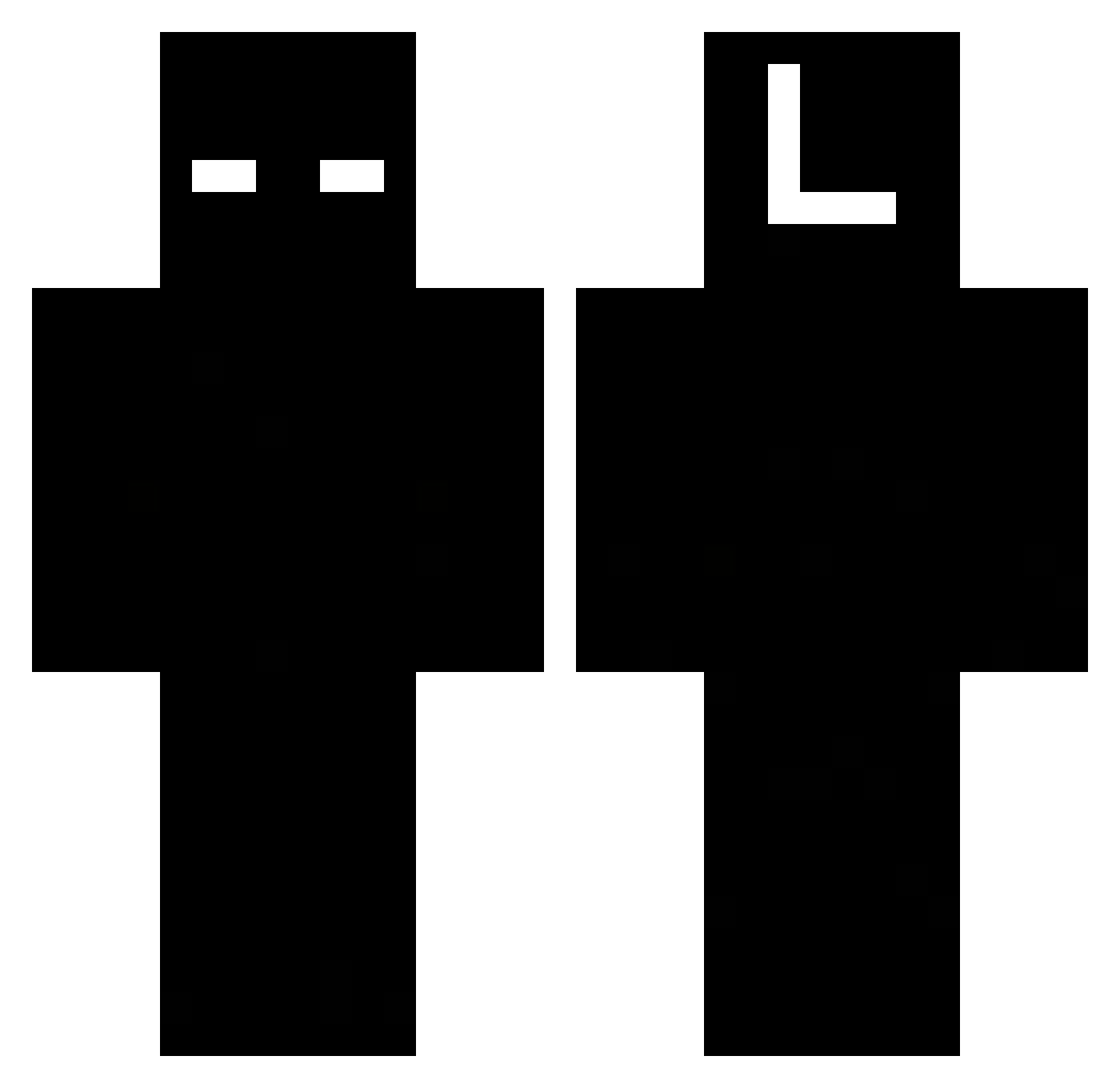 PrivateVape4 Minecraft skin, front and back view