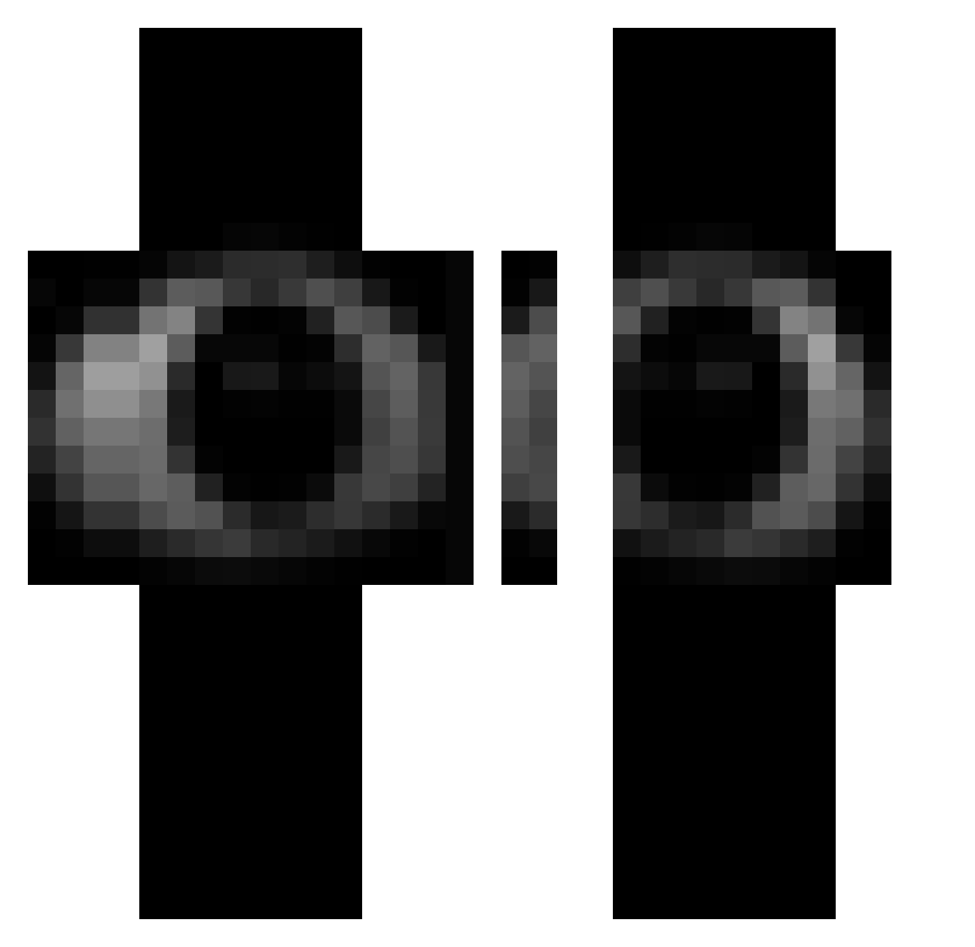 Roo1913 Minecraft skin, front and back view