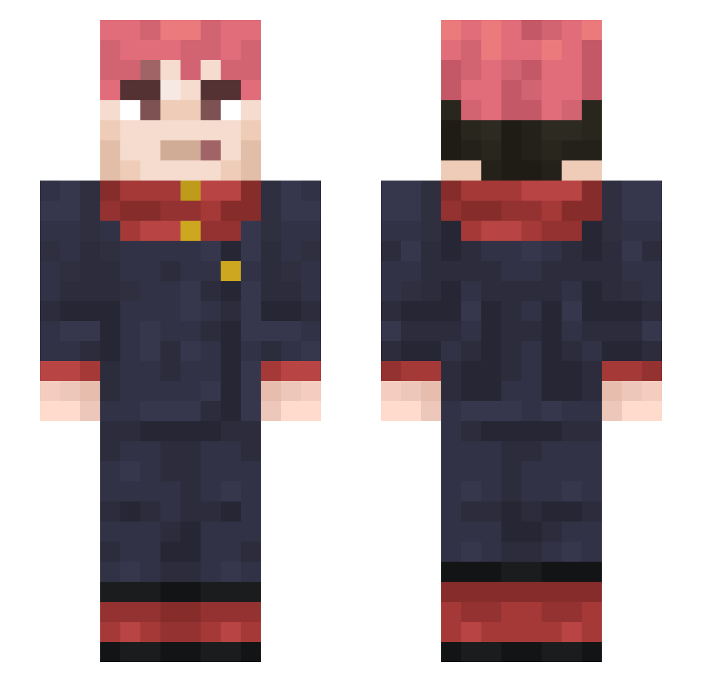 Despure Minecraft skin, front and back view