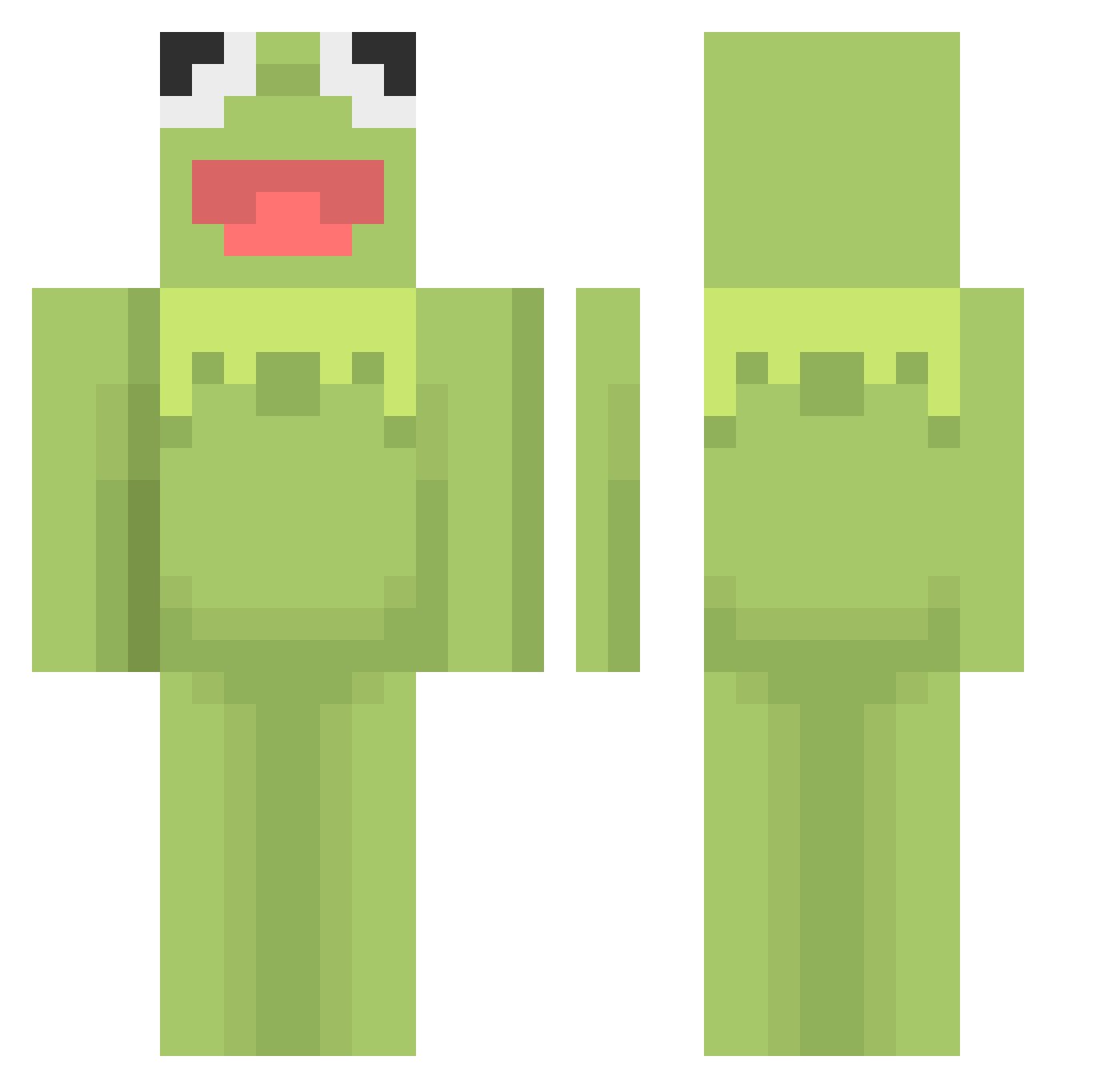 SwedishTurnip Minecraft skin, front and back view