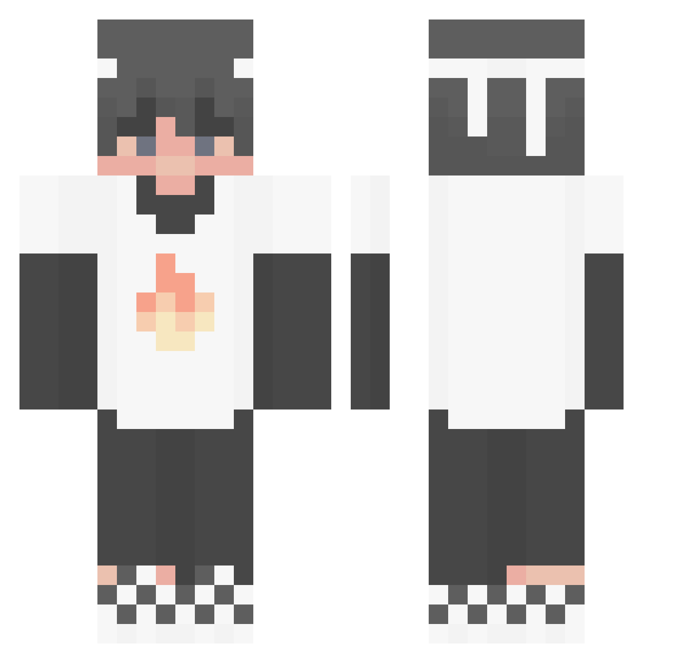 Brukmira Minecraft skin, front and back view
