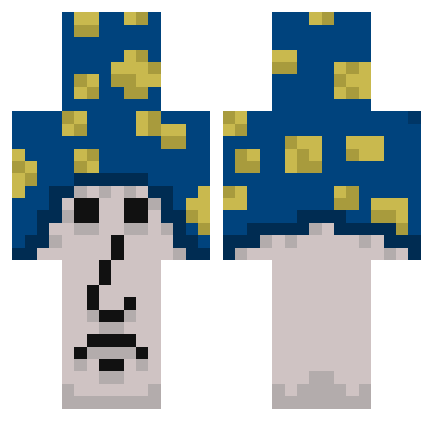Loofkutu Minecraft skin, front and back view