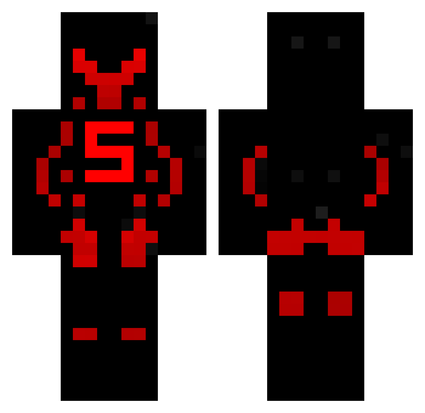 Shihaisha Minecraft skin, front and back view