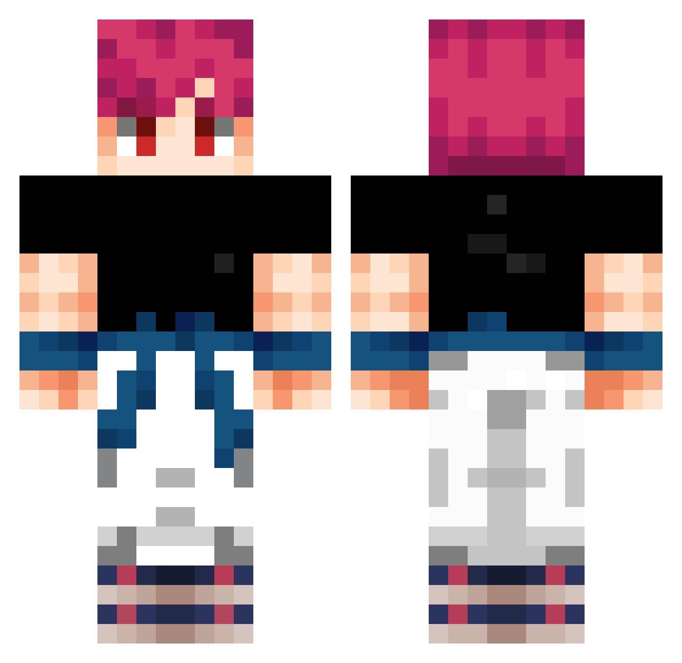 red_doom554 Minecraft skin, front and back view