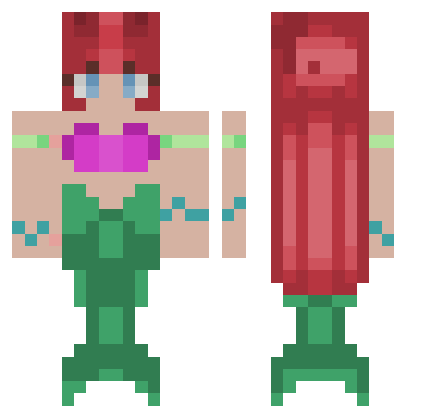 OdorlessxSocks Minecraft skin, front and back view
