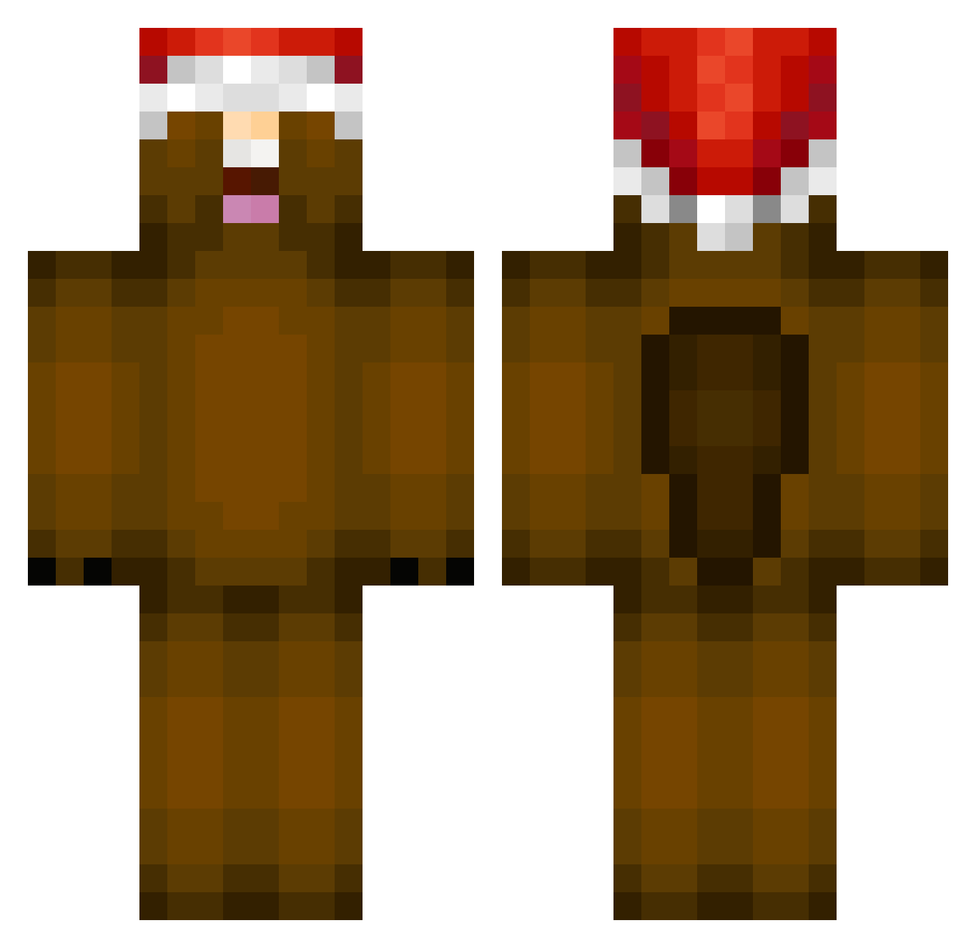 Puissant Minecraft skin, front and back view