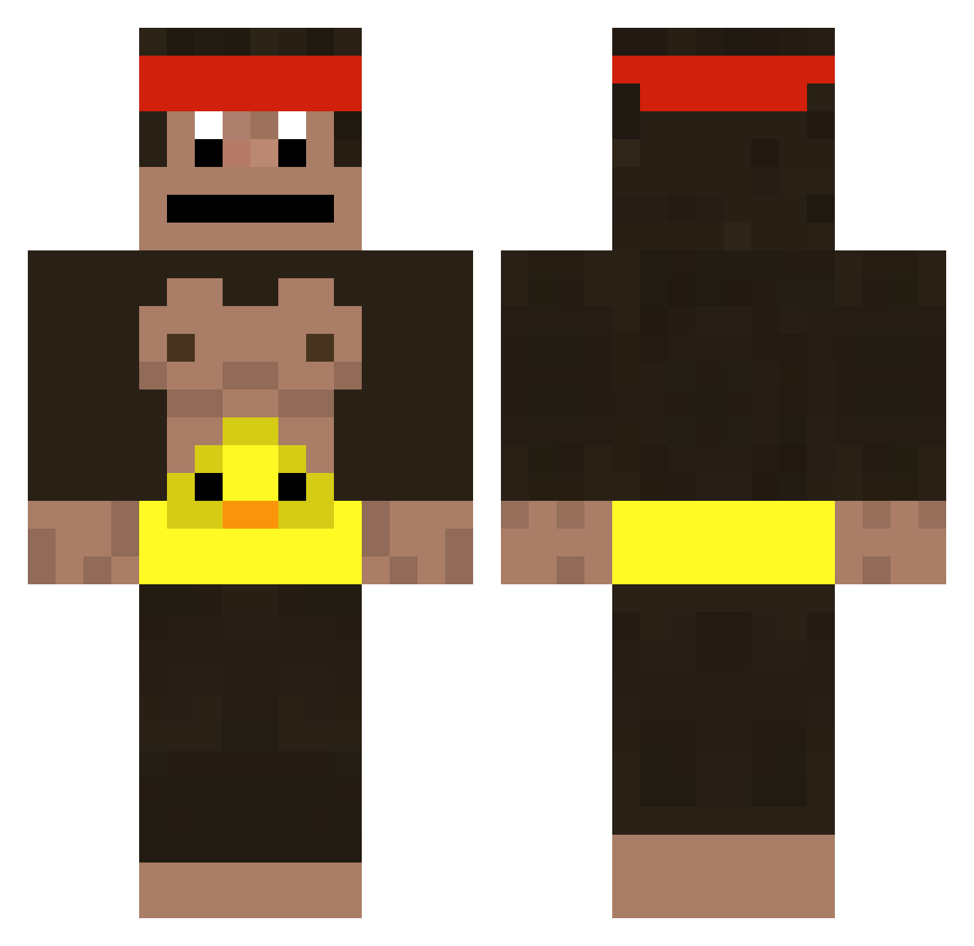 Xkarczu Minecraft skin, front and back view