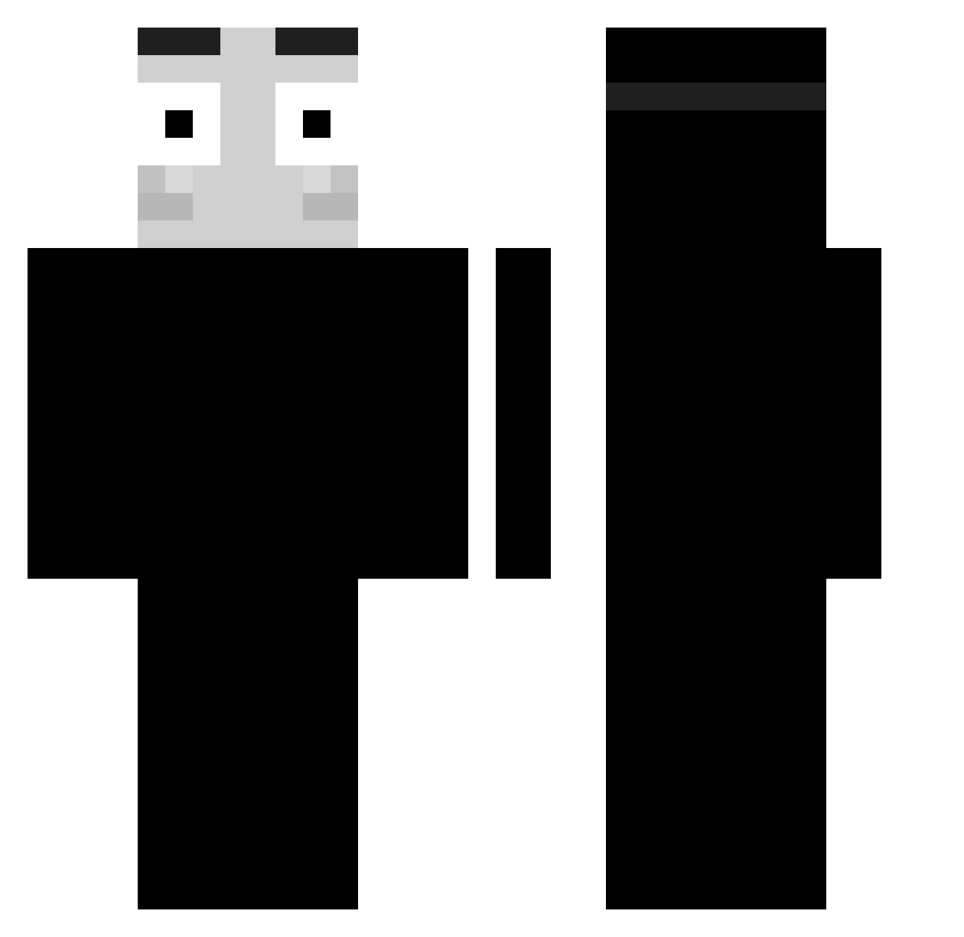 tw3st_ Minecraft skin, front and back view