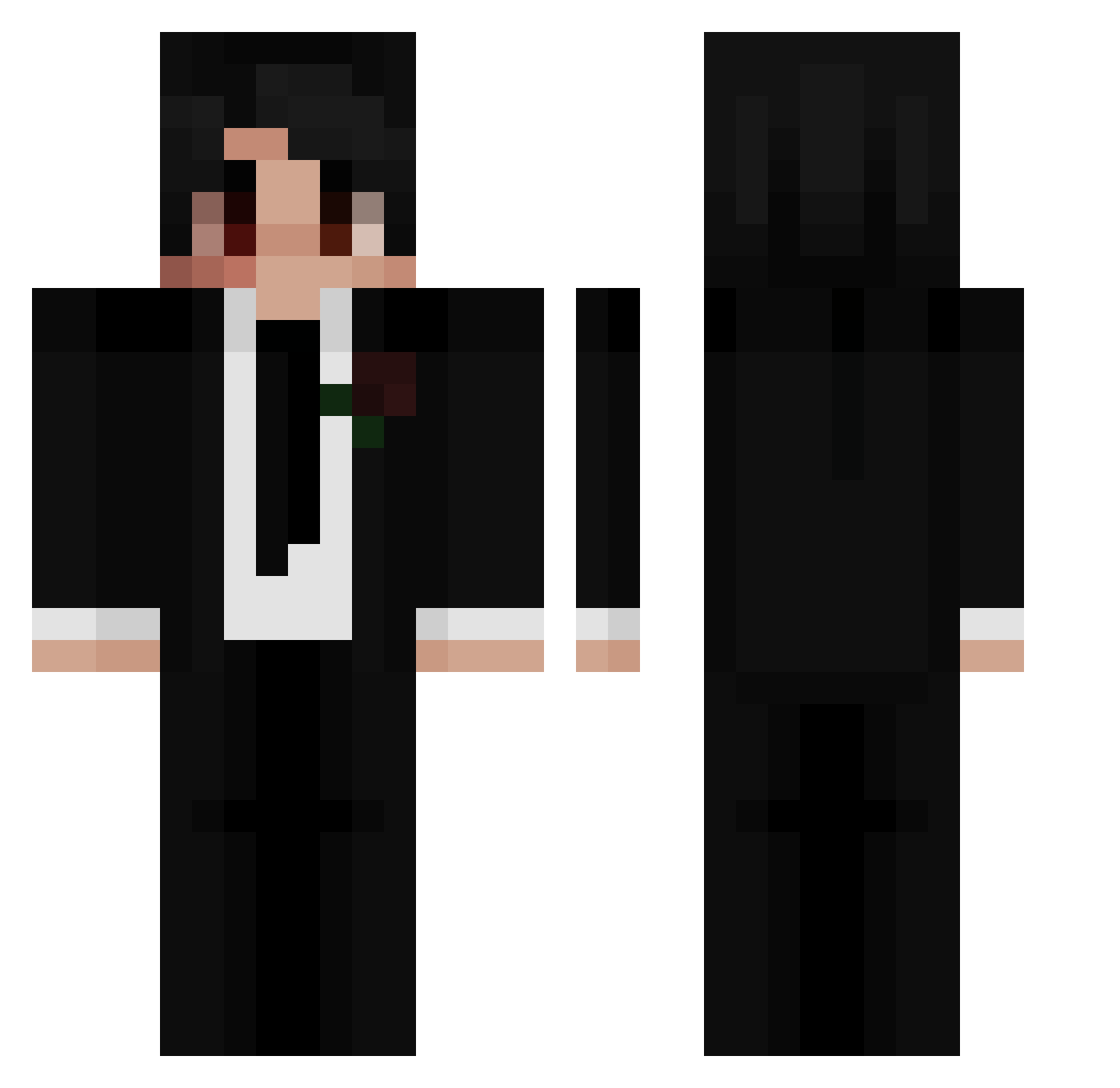 DerNasenzwerg3 Minecraft skin, front and back view