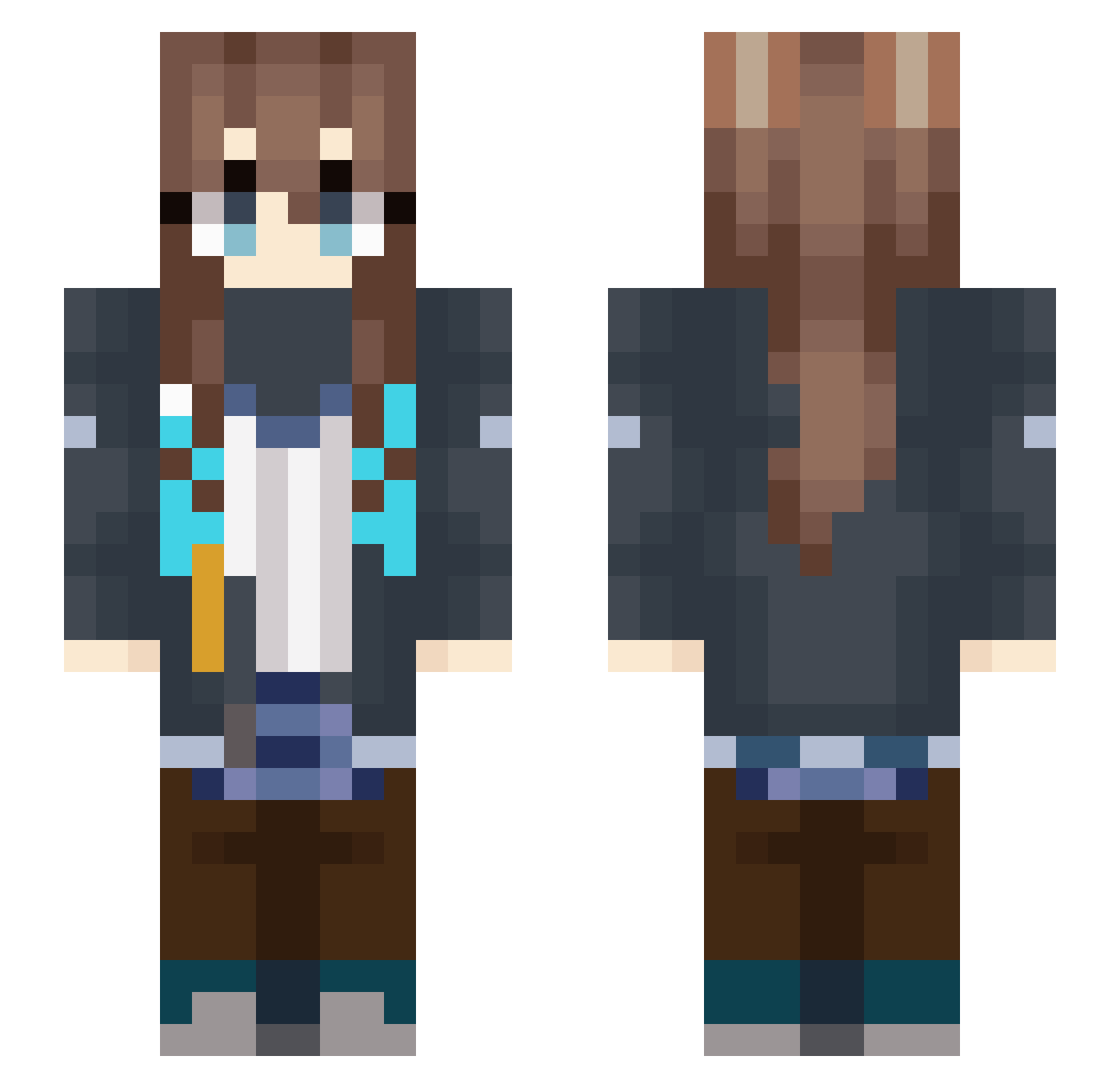 tenten1105 Minecraft skin, front and back view