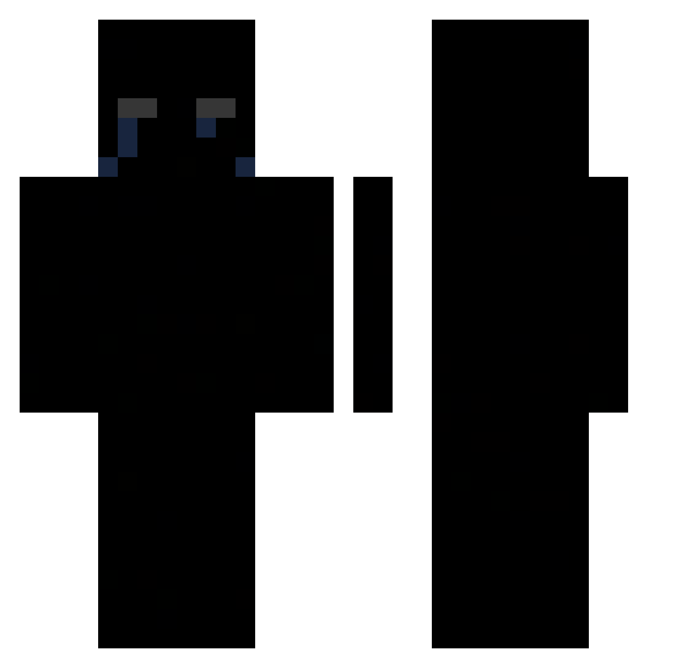 wraathh Minecraft skin, front and back view