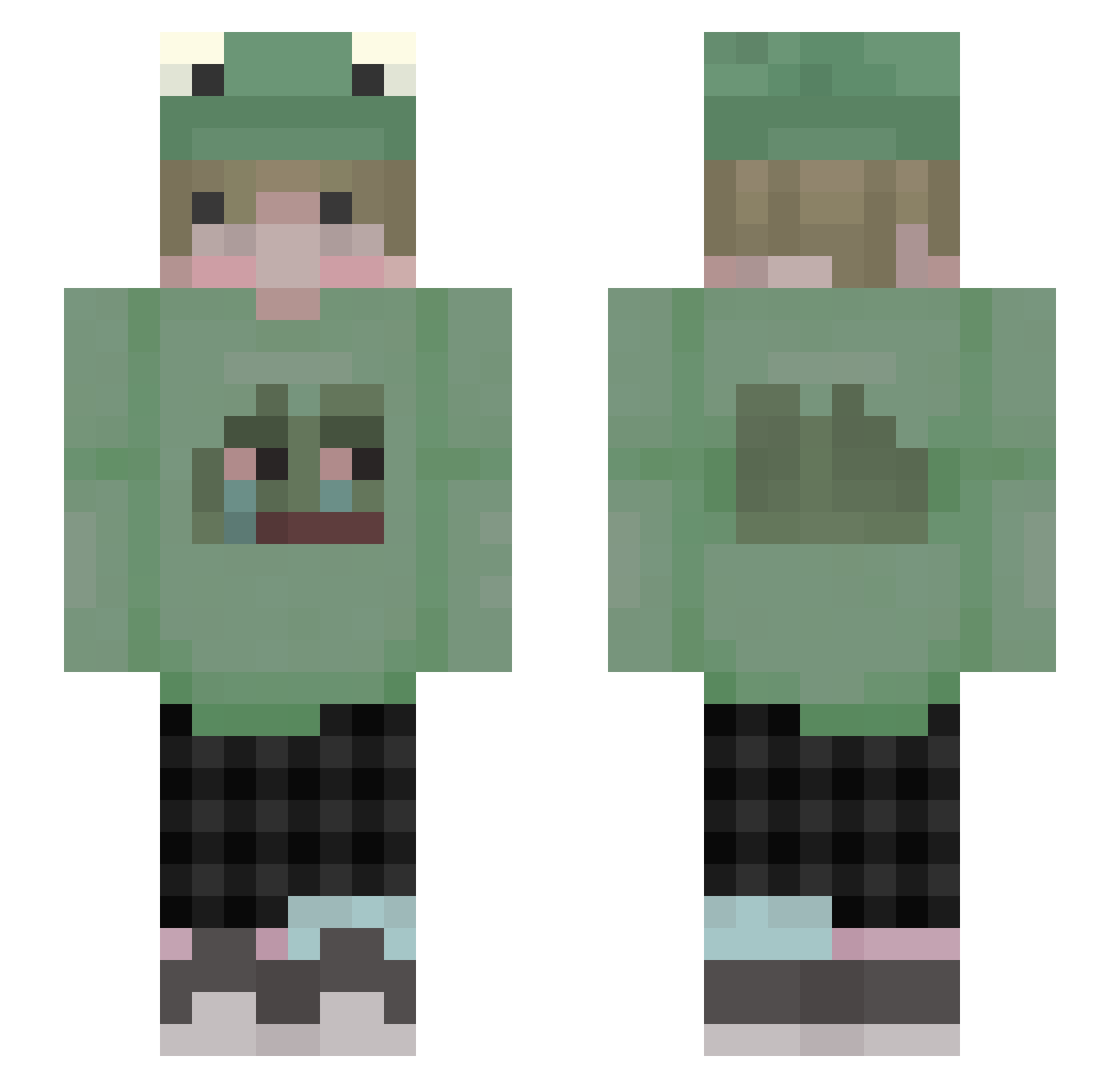 VapeKing_69_420 Minecraft skin, front and back view