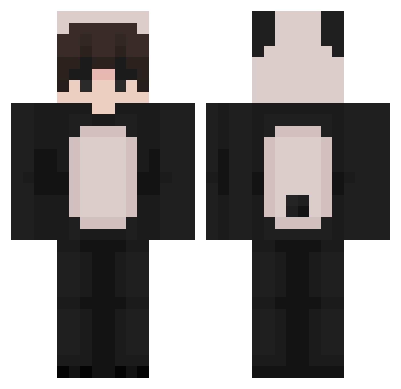 Saleera Minecraft skin, front and back view