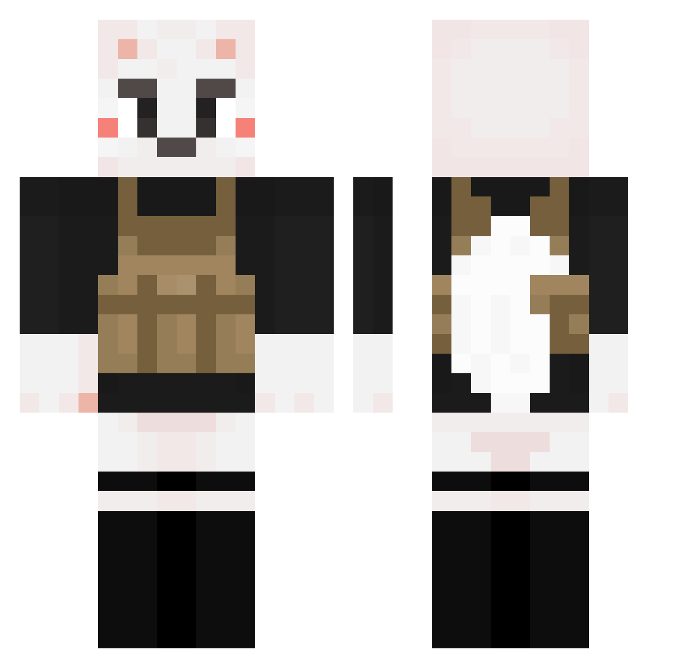 Runezzz Minecraft skin, front and back view