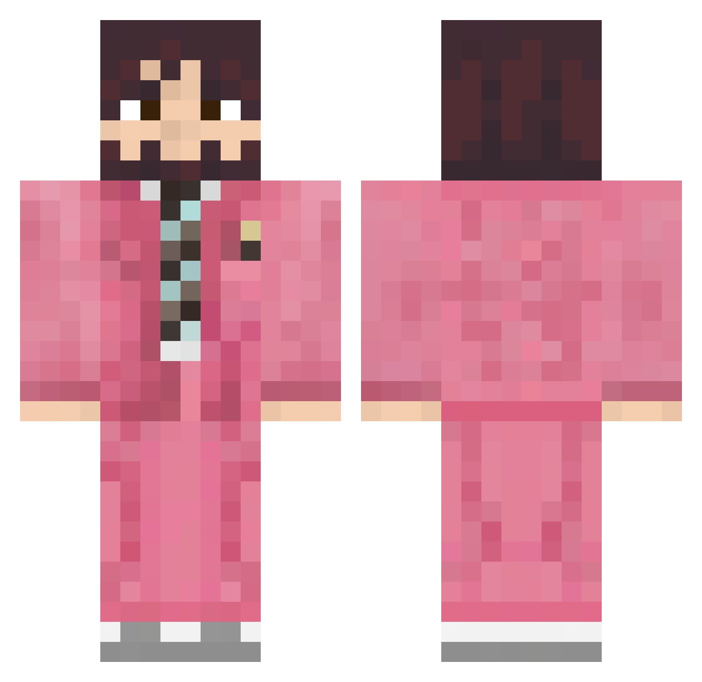 SpaceCraft532 Minecraft skin, front and back view