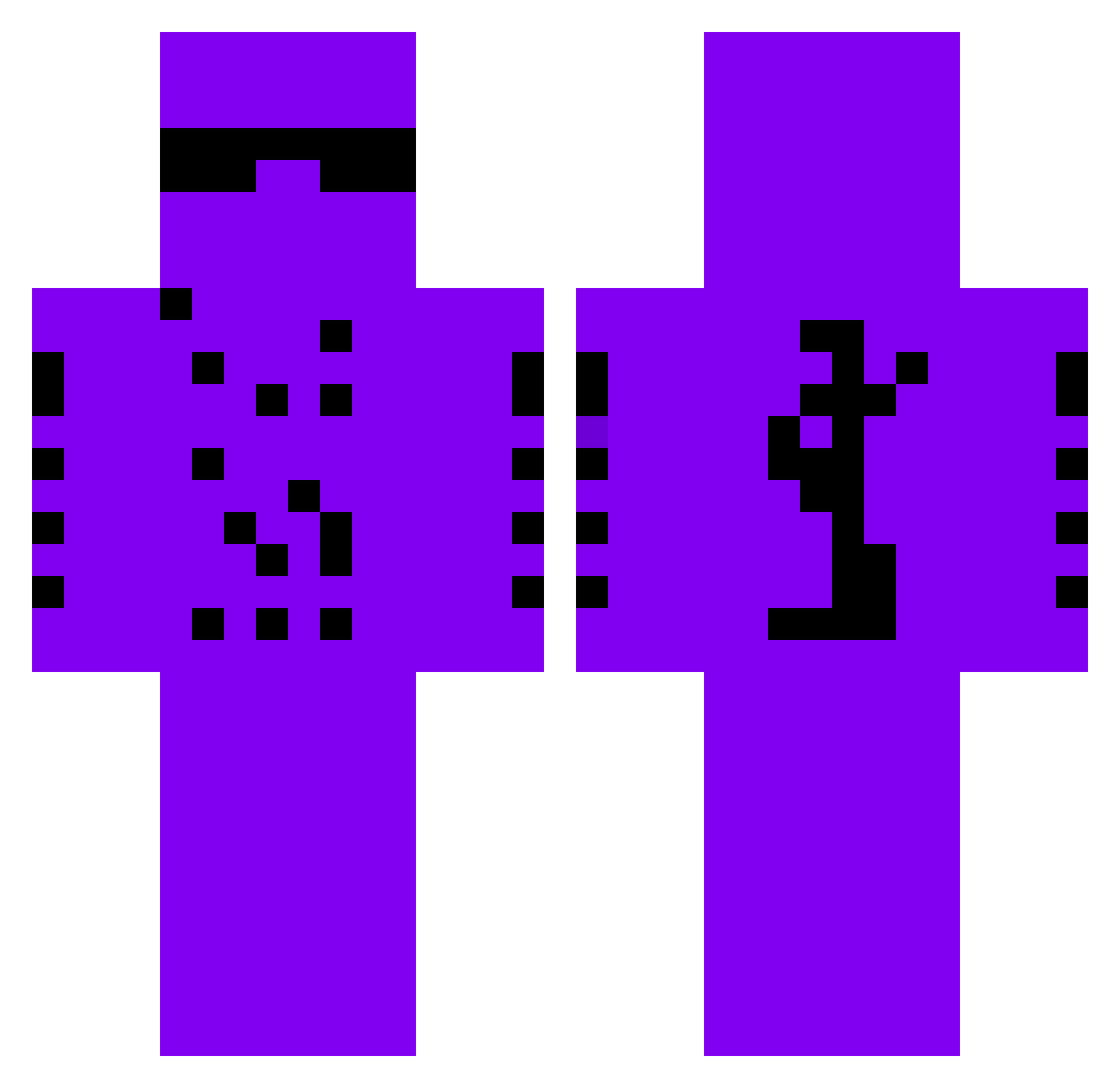 oldmanjeffy Minecraft skin, front and back view
