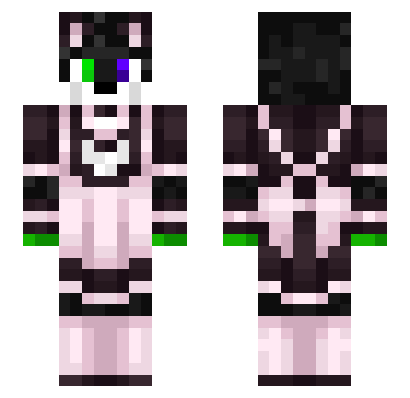 Juliumi Minecraft skin, front and back view