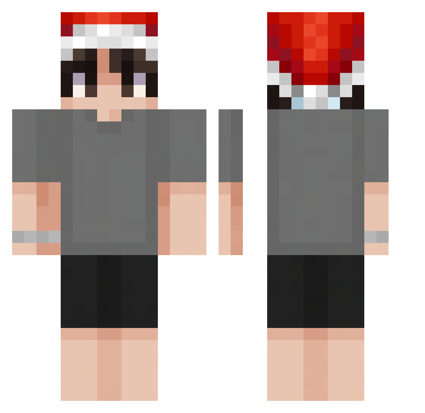 w7ndsor Minecraft skin, front and back view