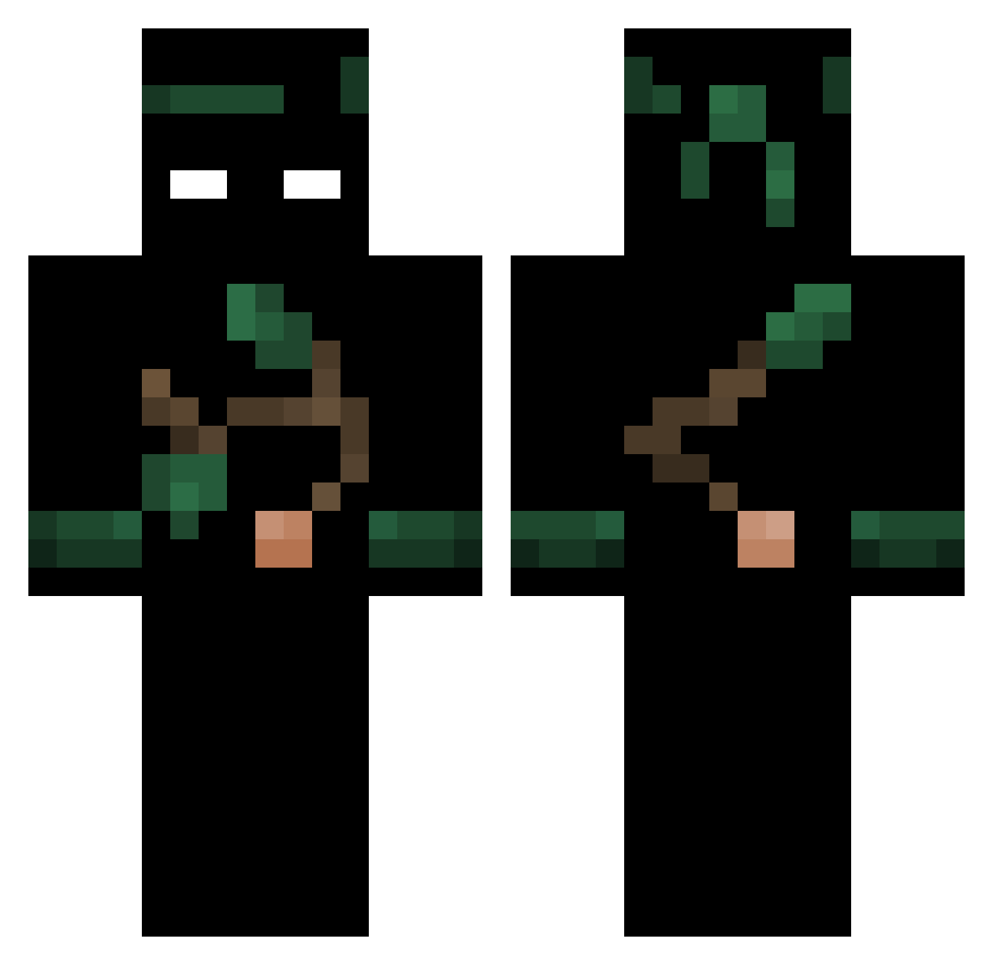 Dragonbone7 Minecraft skin, front and back view