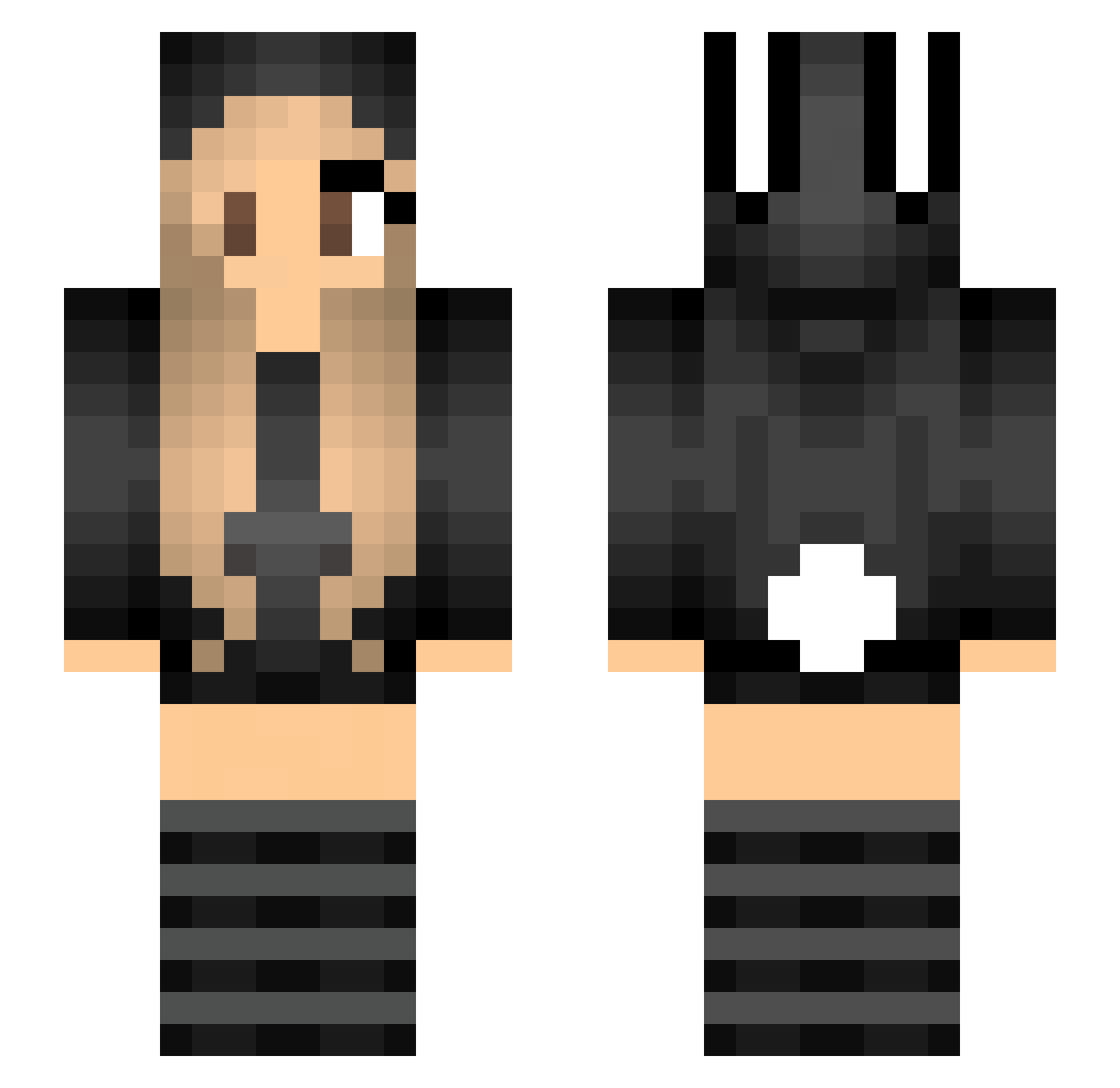 Prowl Minecraft skin, front and back view
