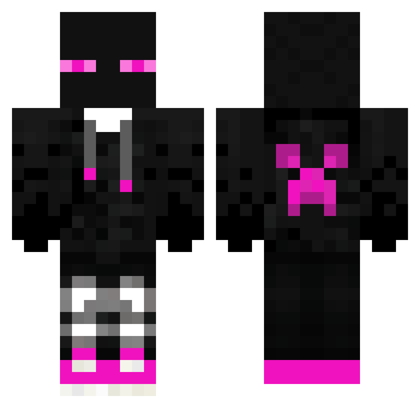 The_Hero__Gamer Minecraft skin, front and back view