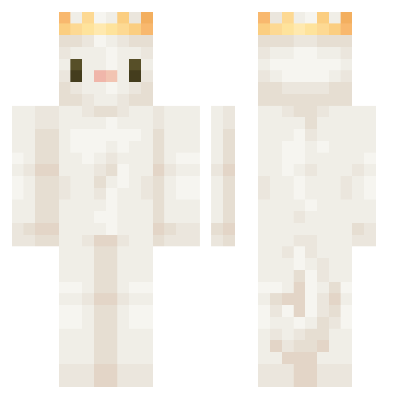 Zack2169 Minecraft skin, front and back view
