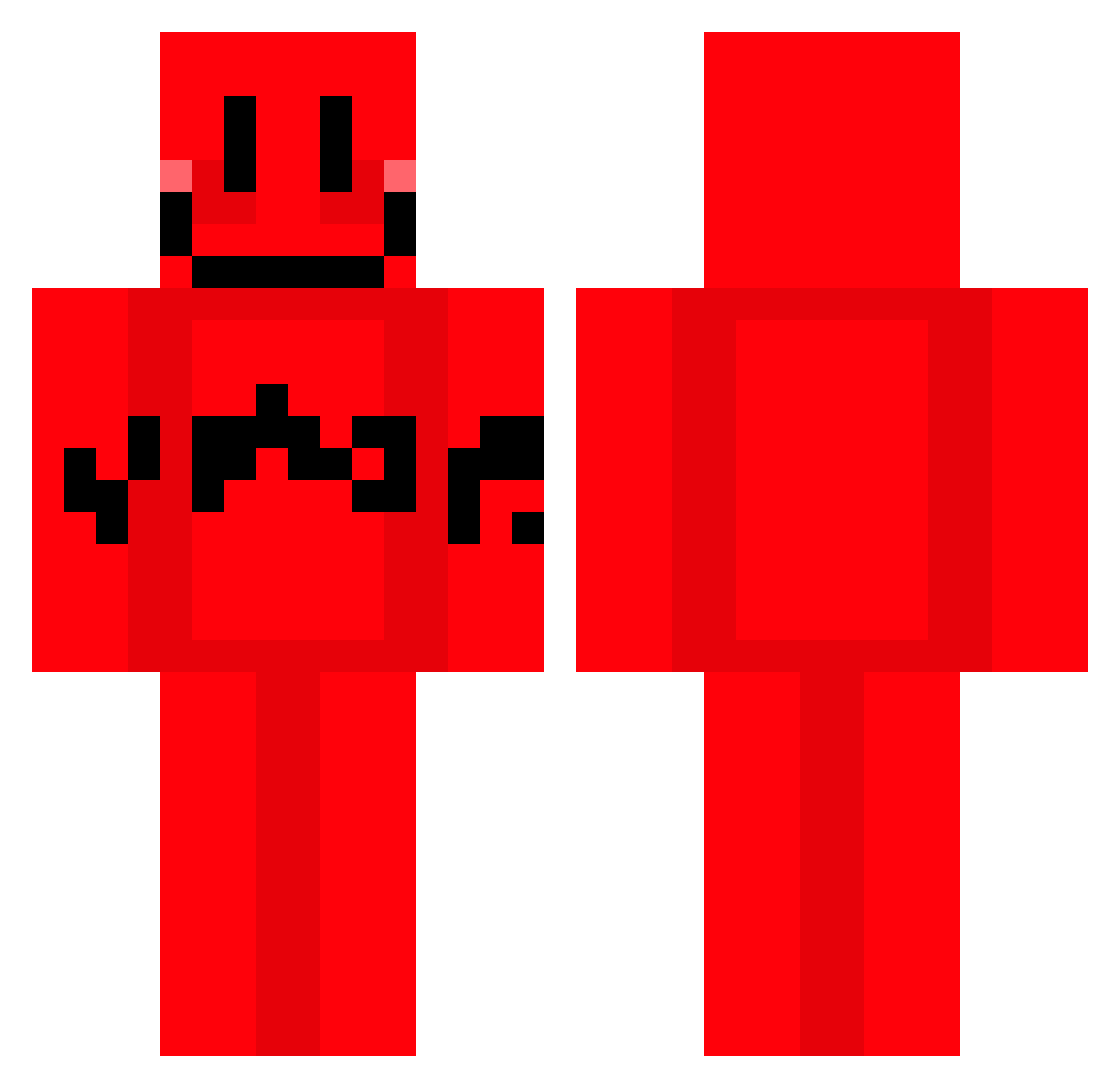 TREDISS Minecraft skin, front and back view
