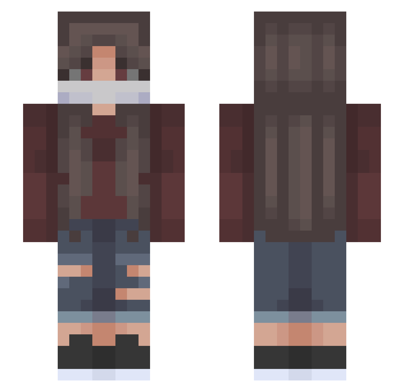 Christyna Minecraft skin, front and back view