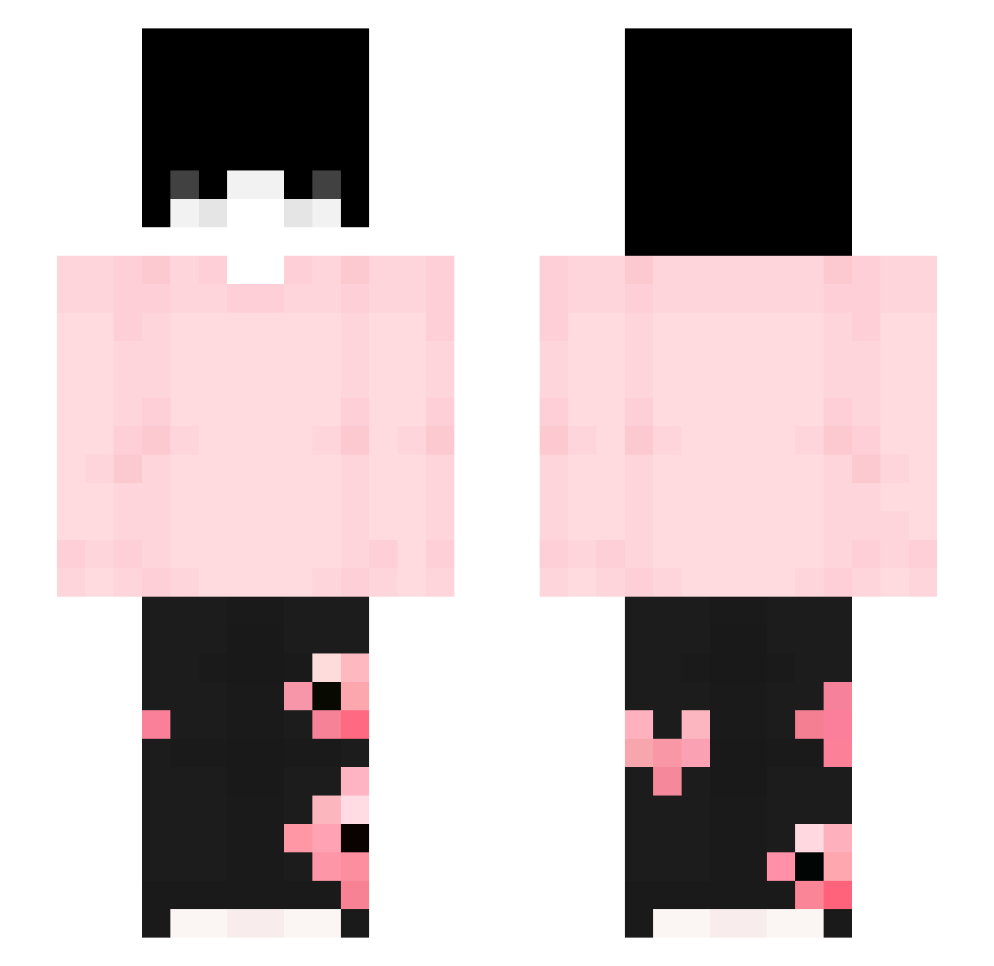 xiaodfe Minecraft skin, front and back view