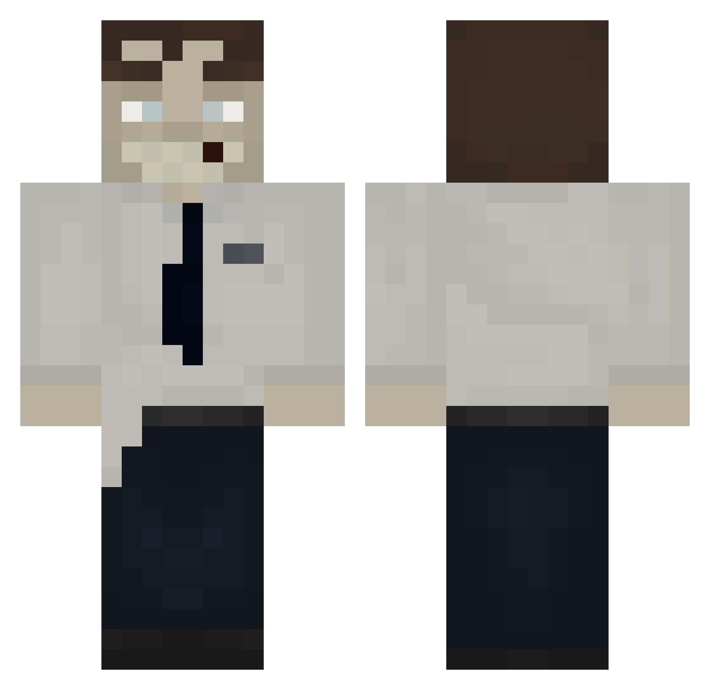 kridations Minecraft skin, front and back view