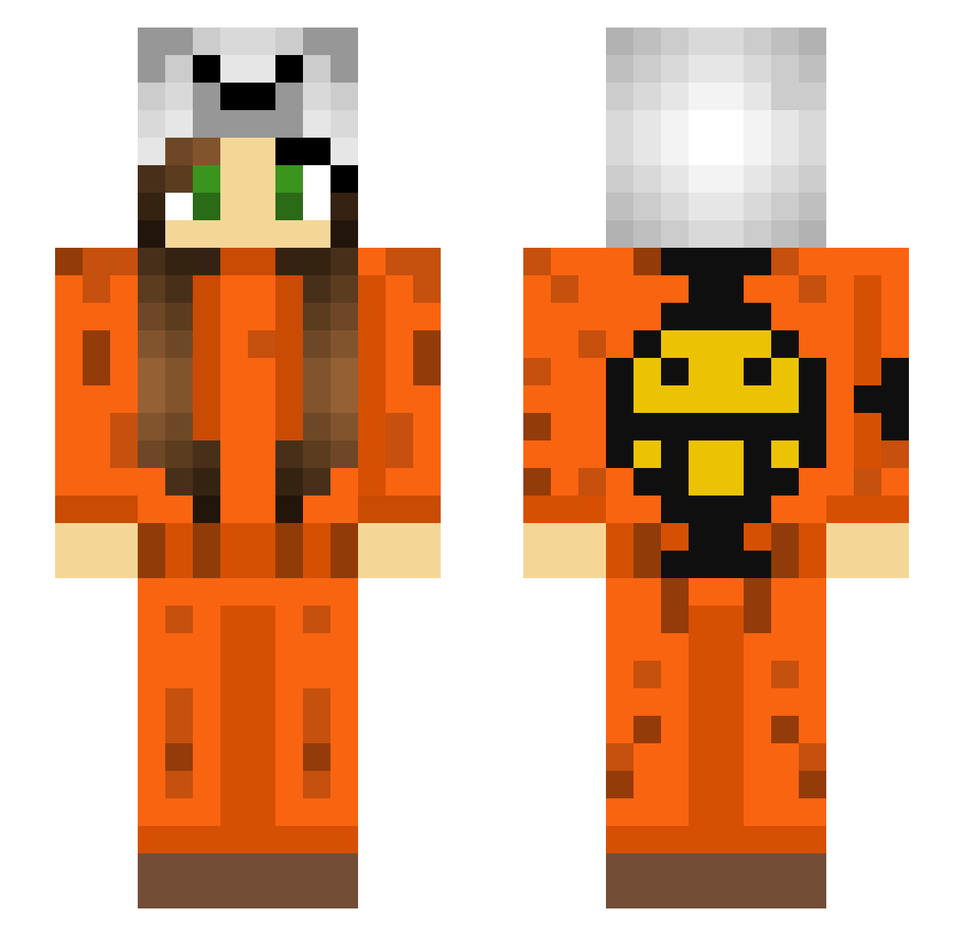 Zouzouu Minecraft skin, front and back view