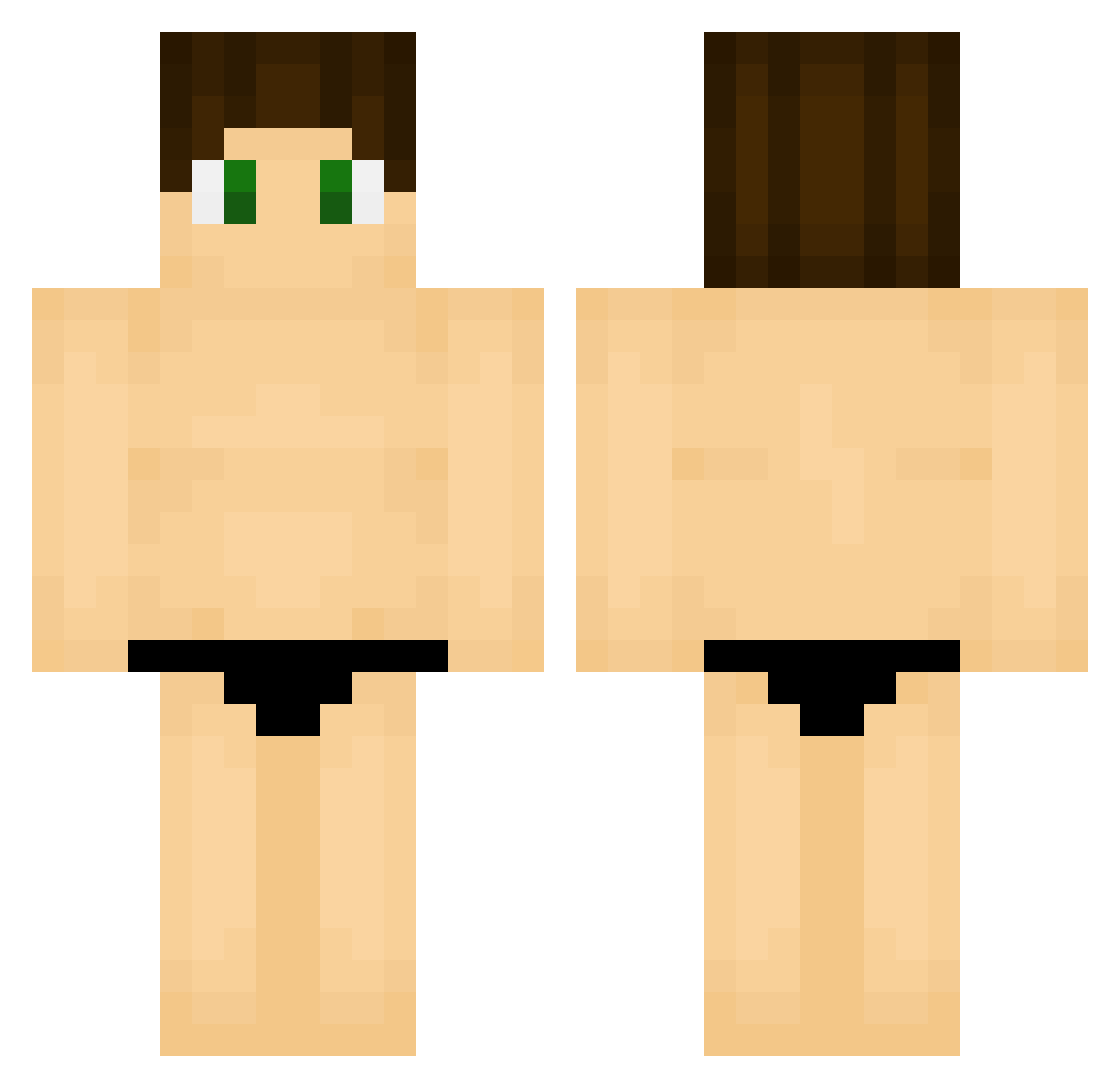 SirachaChilli Minecraft skin, front and back view