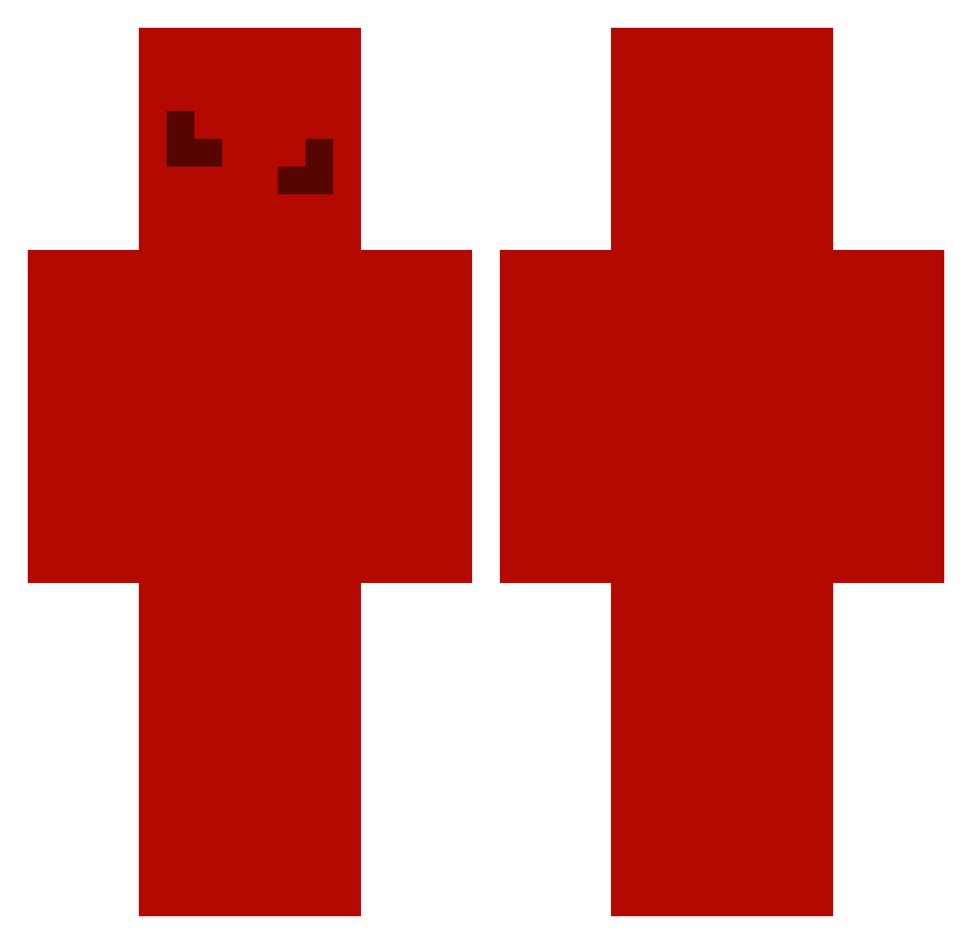 Reangels Minecraft skin, front and back view