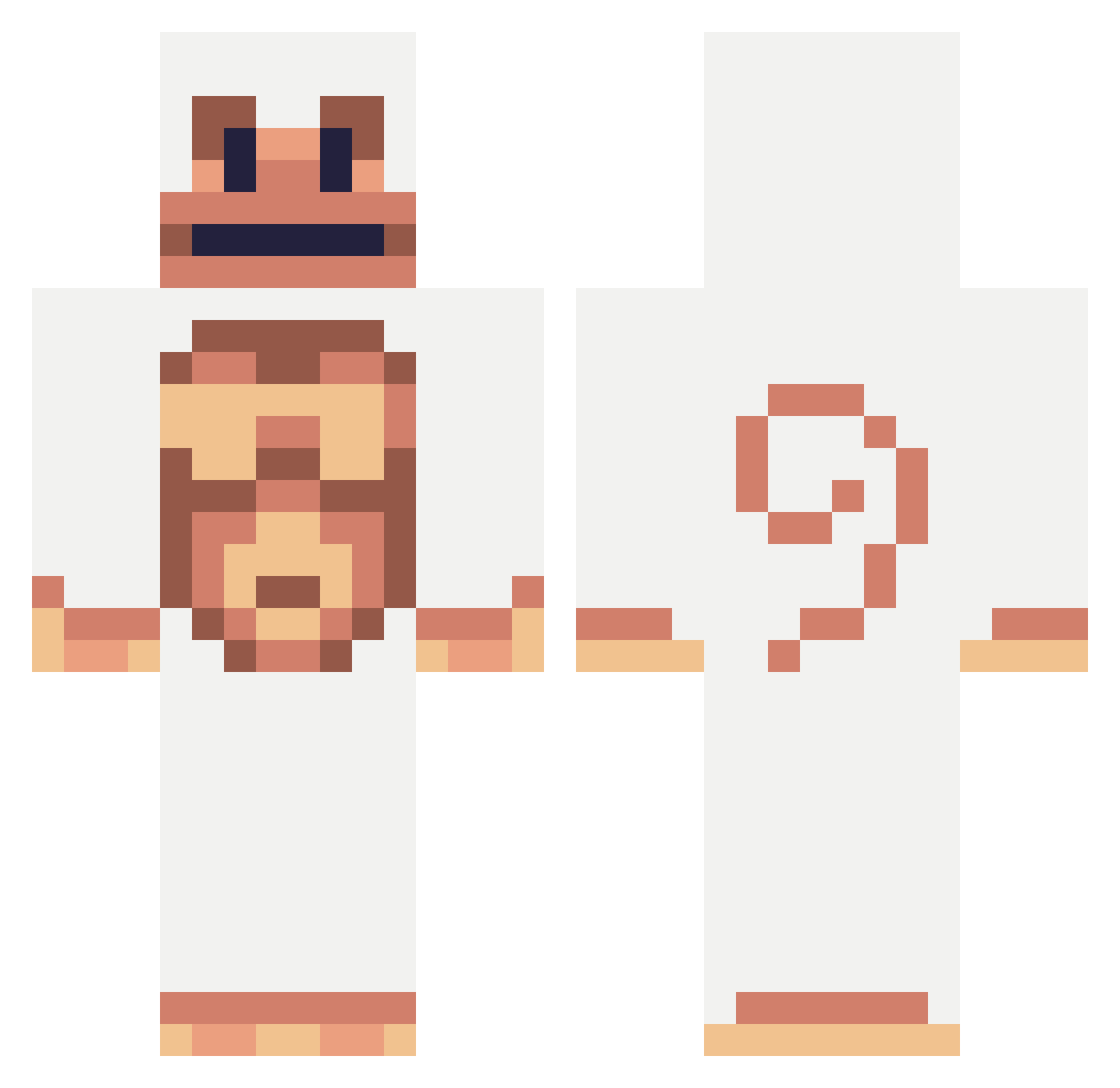 colloz Minecraft skin, front and back view