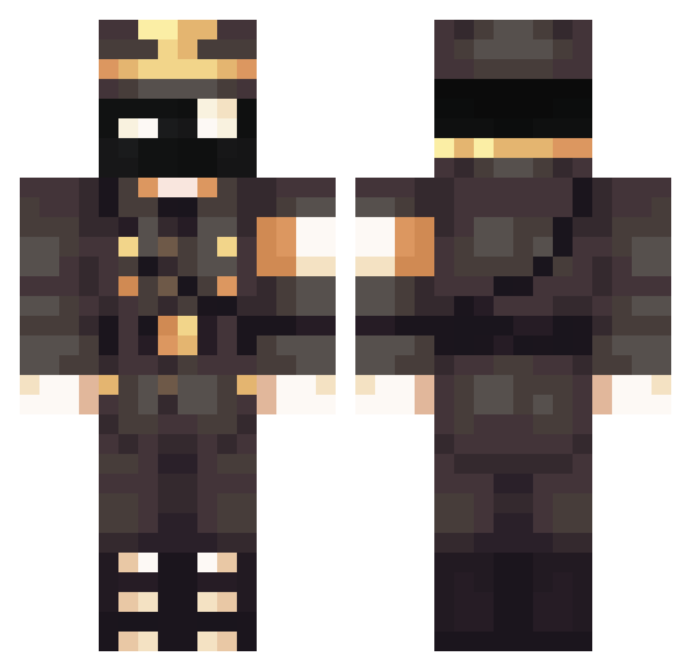 Le_Sushi_Venere Minecraft skin, front and back view