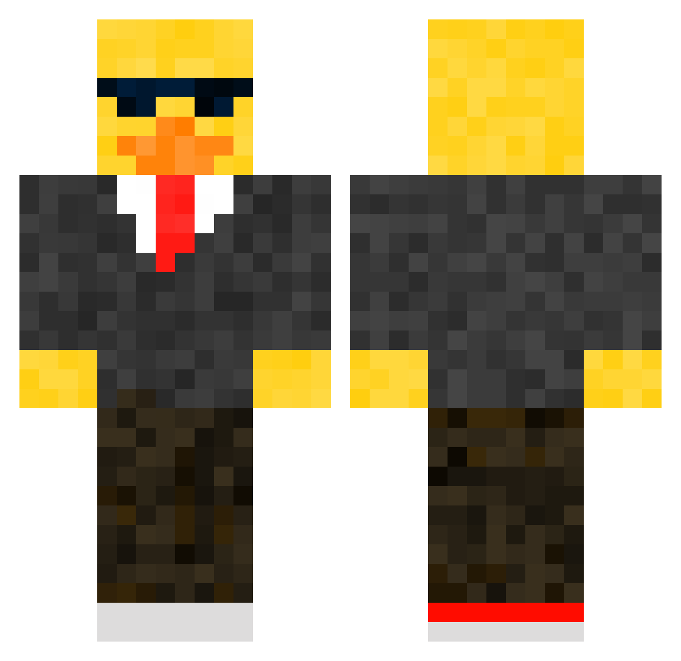 xph_ Minecraft skin, front and back view
