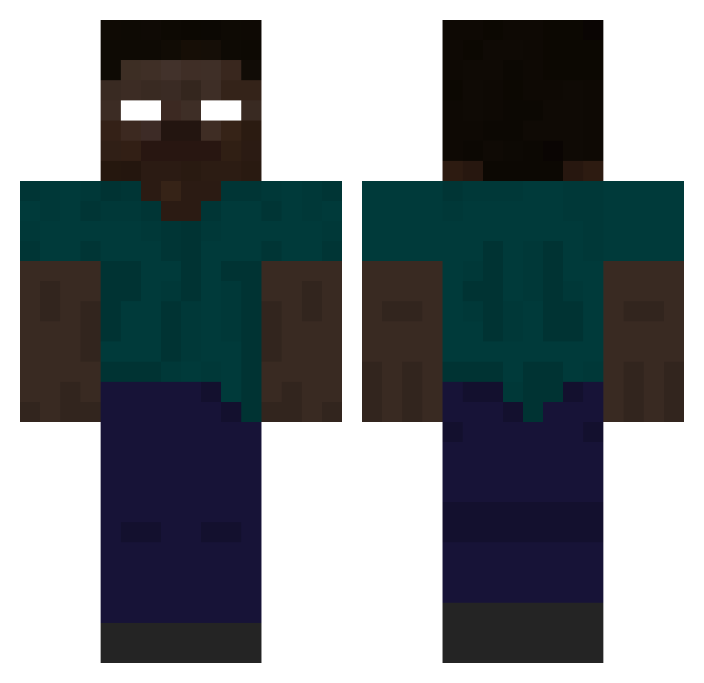 lukinaplet67 Minecraft skin, front and back view
