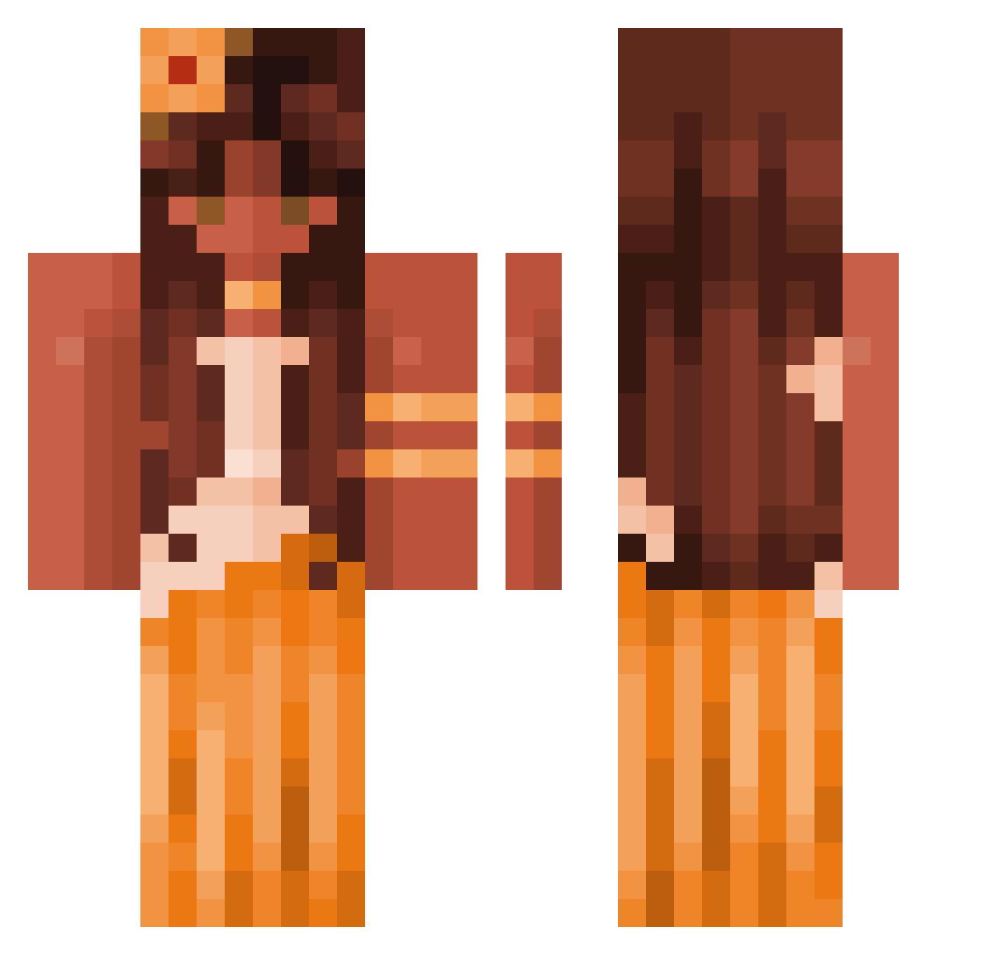 noelle939 Minecraft skin, front and back view