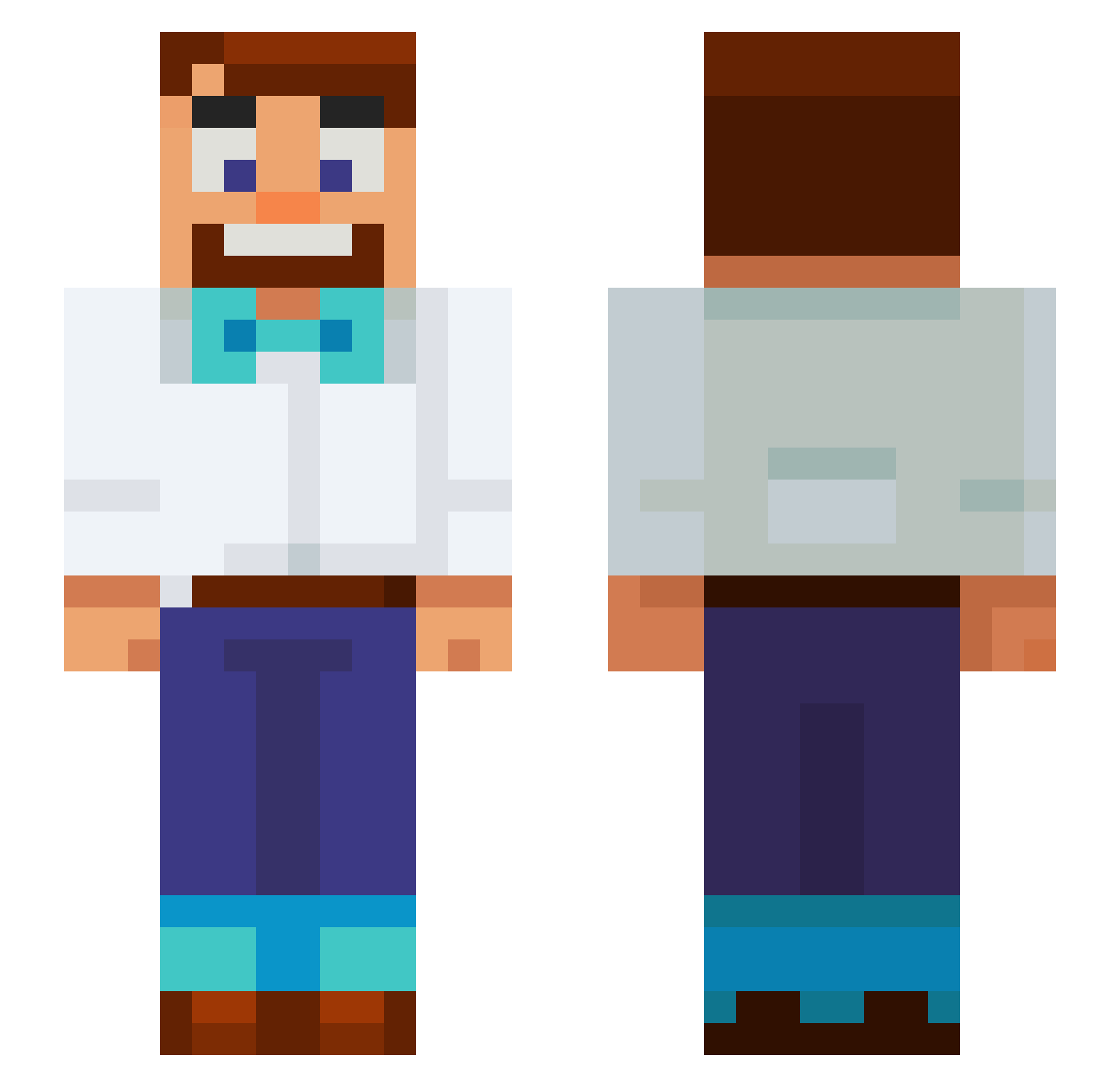 chunter001 Minecraft skin, front and back view