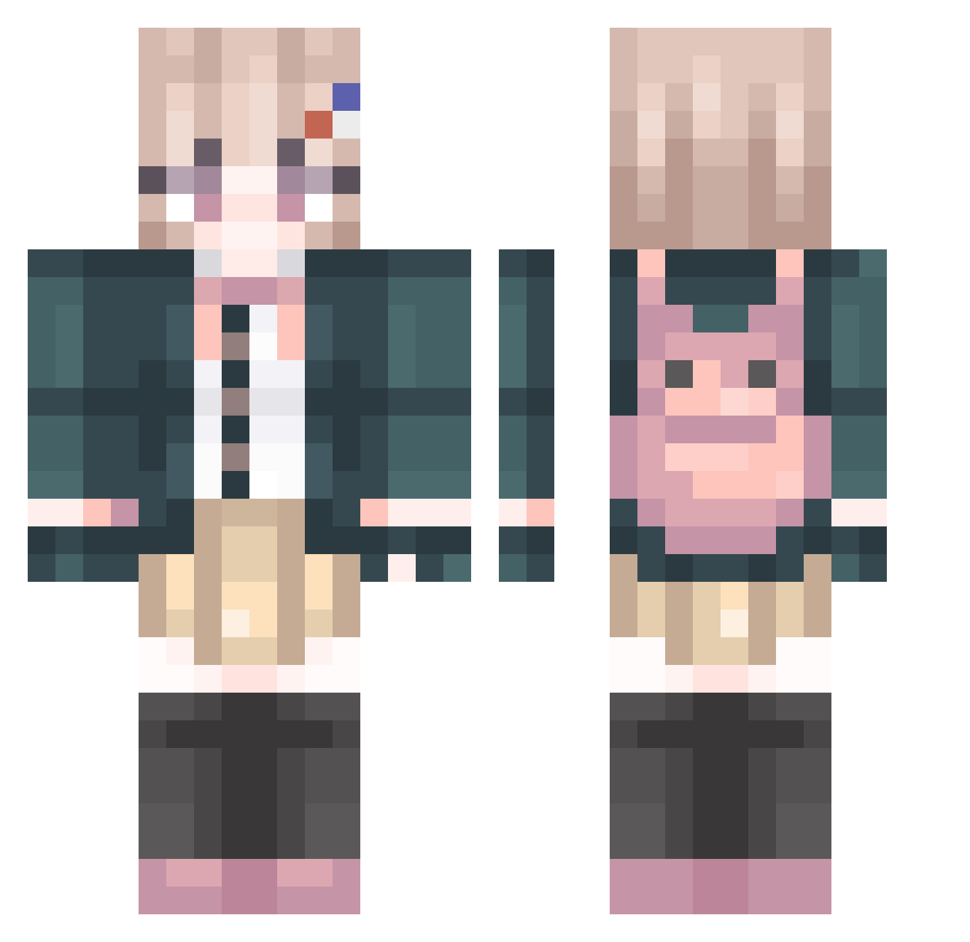 triedst1 Minecraft skin, front and back view
