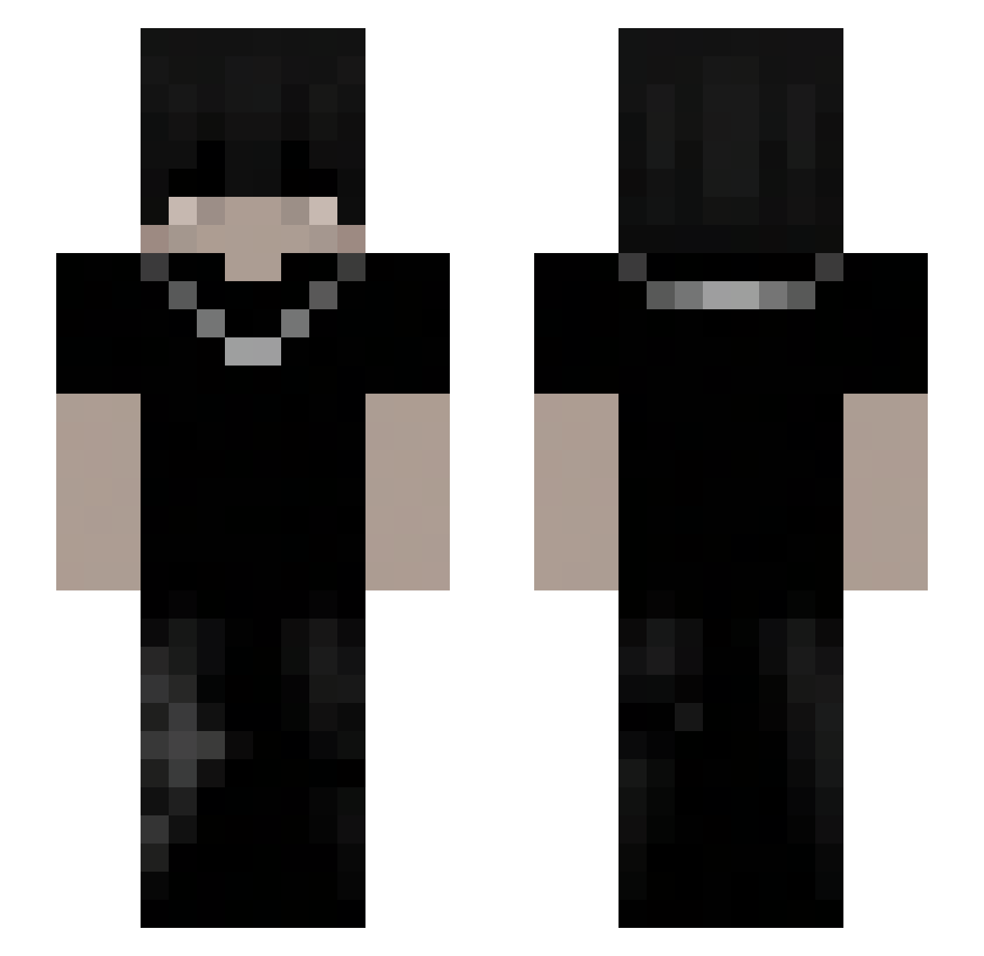 Exweq Minecraft skin, front and back view