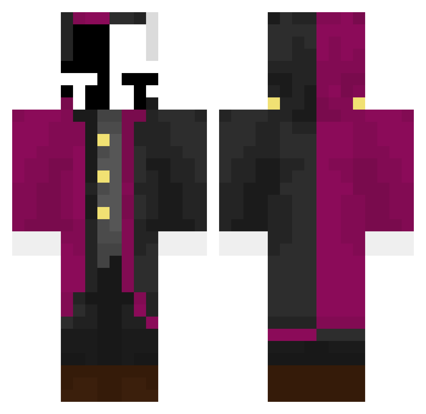 Franqueira Minecraft skin, front and back view