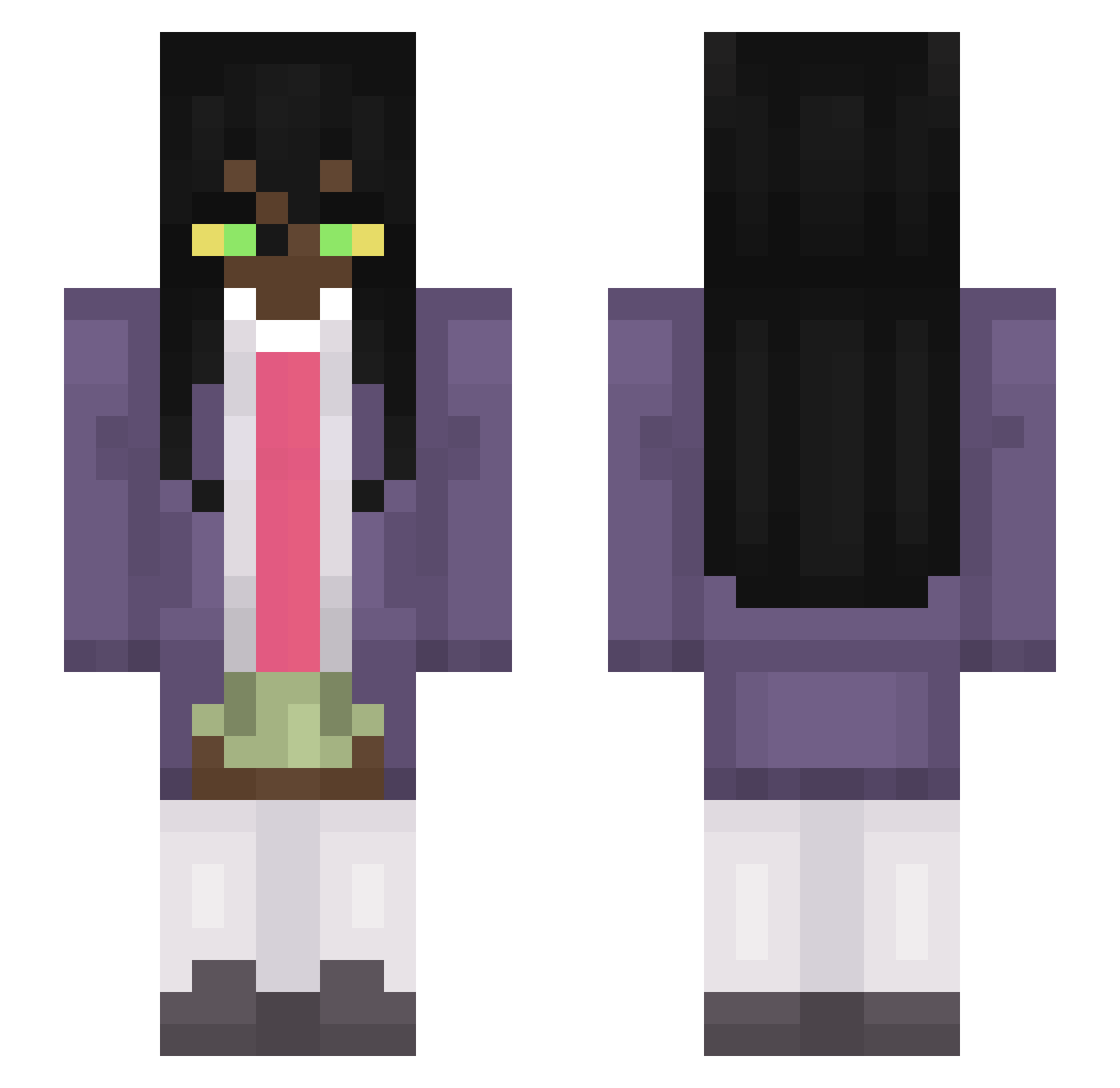 Soul_Xvds Minecraft skin, front and back view
