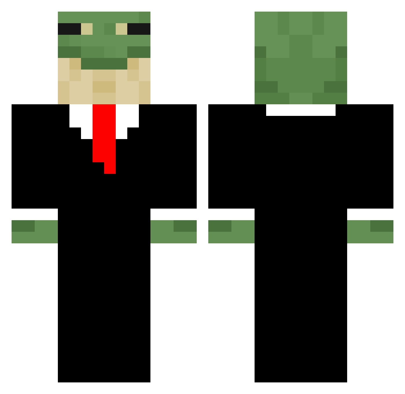 Jrzxy Minecraft skin, front and back view