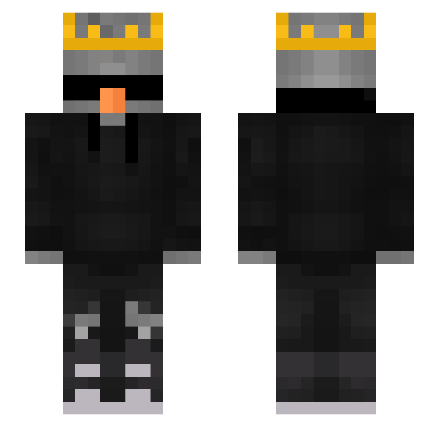 iVolt19 Minecraft skin, front and back view