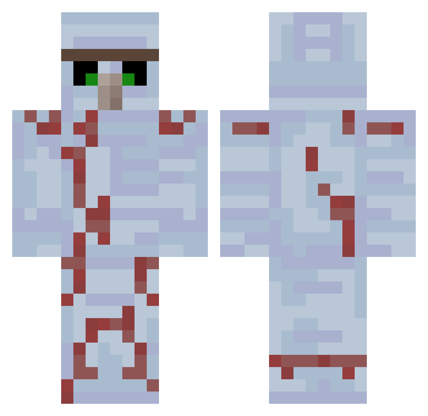 RukePvP Minecraft skin, front and back view