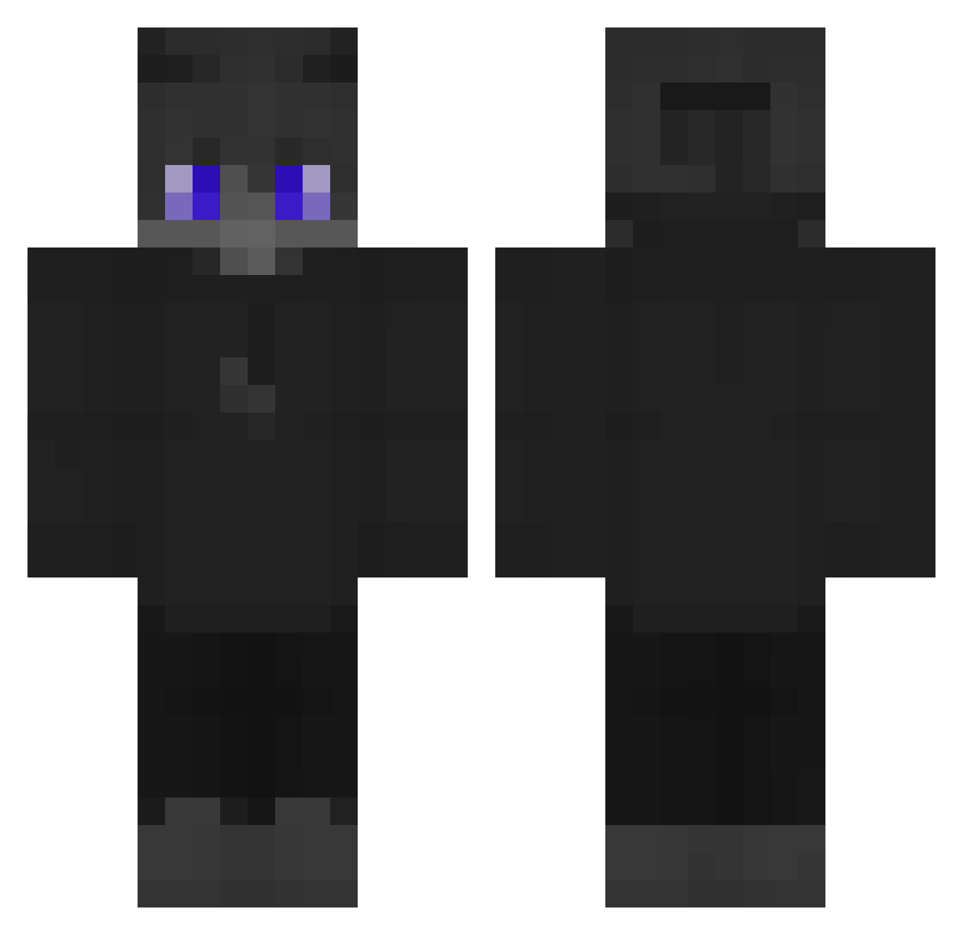 wencsii_ Minecraft skin, front and back view