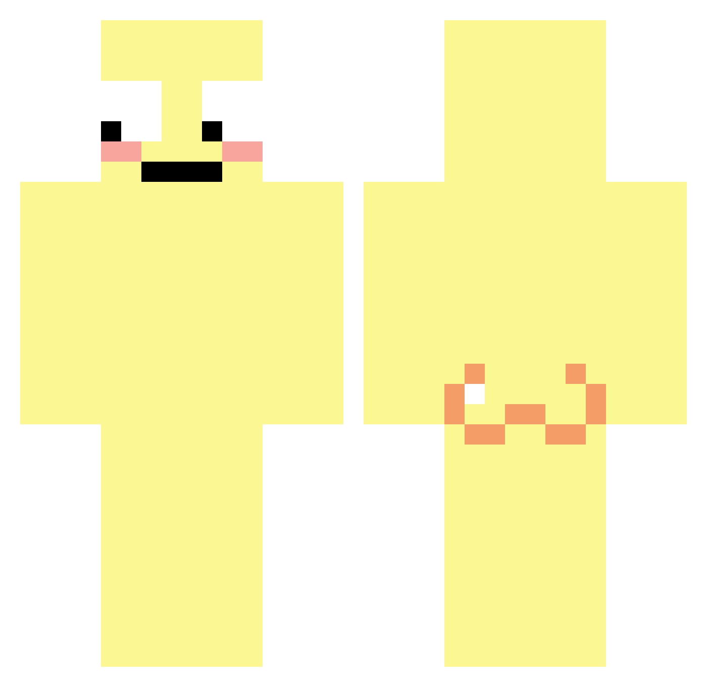 Sharkiie Minecraft skin, front and back view