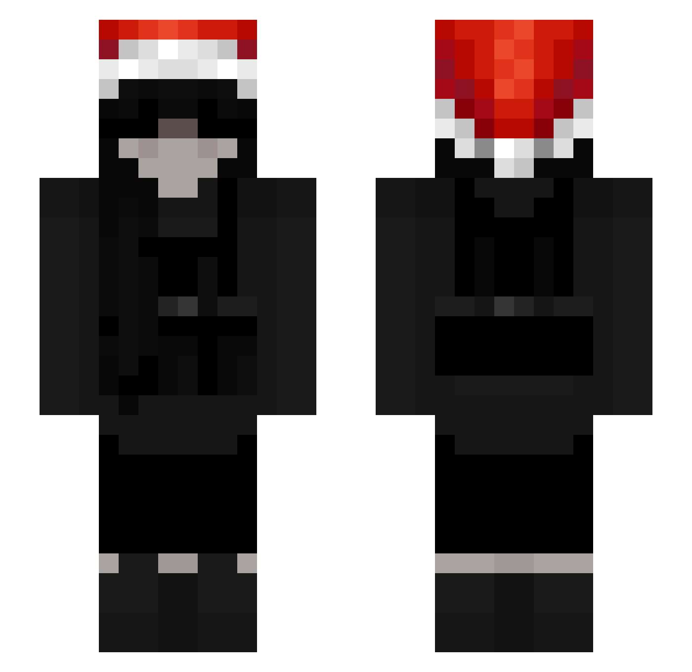 Yuerei Minecraft skin, front and back view