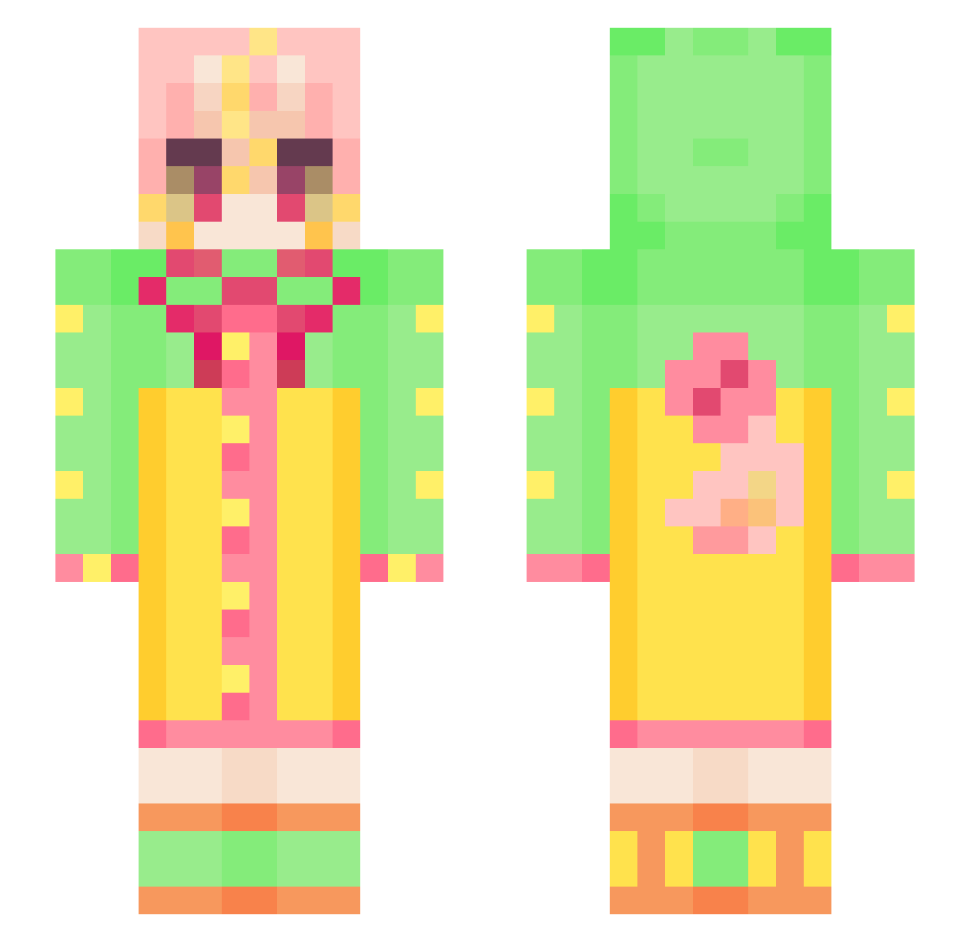 ThunderScoot Minecraft skin, front and back view